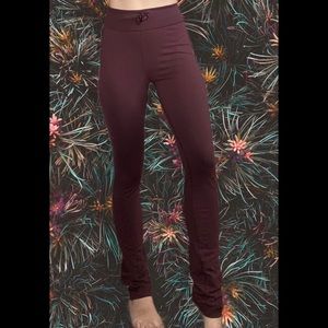 Lulu Lemon Burgundy Leggings; Size 0